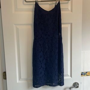 Navy blue lace dress
